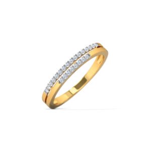 Sally Round Diamond Engagement Gold Ring - Knapdirect