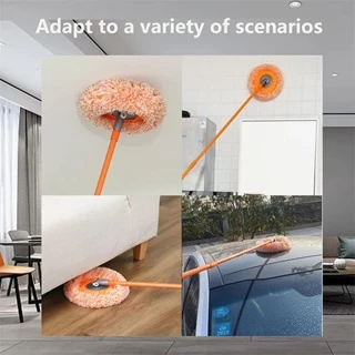Sunflower mop longer Ceiling Fan Duster Absorb Dust mop180cm Adjustable Telescopic Removable Washable Super Cilia Superfine Fiber Wall Cabinet Window Clean tool - Image 6